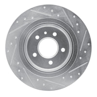R1 Concepts R1 16-18 Buick Envision Rear Left Drilled & Slotted Silver Brake Rotor
