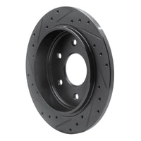 R1 Concepts R1 04-15 Infiniti QX56 Rear Right Drilled & Slotted Black Brake Rotor