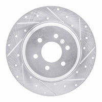 R1 Concepts R1 11-15 VPG MV-1 Rear Right Drilled & Slotted Silver Brake Rotor
