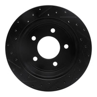 R1 Concepts R1 03-03 Dodge Ram 1500 Van Rear Right Drilled & Slotted Black Brake Rotor
