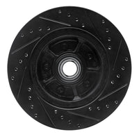 R1 Concepts R1 68-73 Ford Mustang Front Left Drilled & Slotted Black Brake Rotor