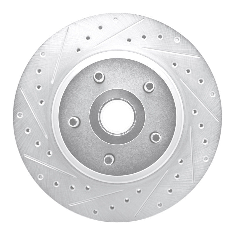 R1 Concepts R1 71-81 Chrysler Town & Country Front Left Drilled & Slotted Silver Brake Rotor
