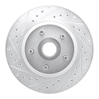 R1 Concepts R1 71-81 Chrysler Town & Country Front Left Drilled & Slotted Silver Brake Rotor