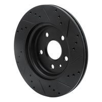 R1 Concepts R1 10-25 Buick Allure Rear Left Drilled & Slotted Black Brake Rotor