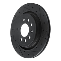 R1 Concepts R1 08-11 Saab 9-3 Rear Right Drilled & Slotted Black Brake Rotor