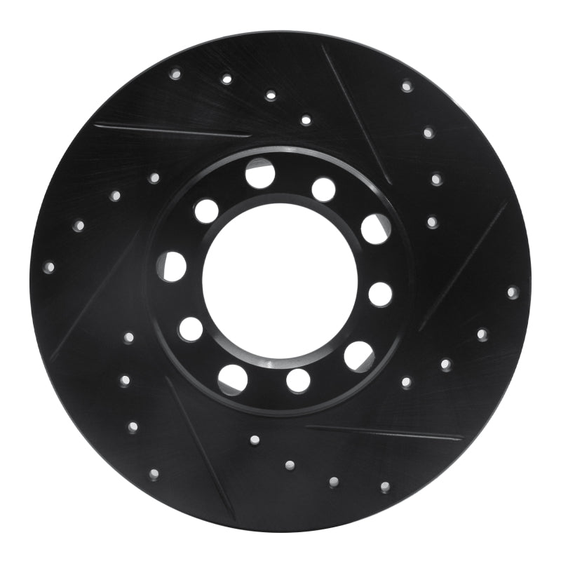 R1 Concepts R1 73-85 Mercedes-Benz 230 Front Right Drilled & Slotted Black Brake Rotor