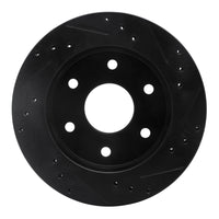 R1 Concepts R1 1988-1991 Chevrolet K1500 Front Left Drilled & Slotted Black Brake Rotor