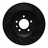 R1 Concepts R1 20-25 Land Rover Defender 110 Rear Left Drilled & Slotted Black Brake Rotor