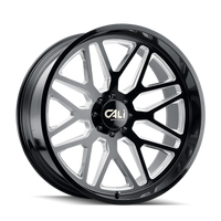 Cali Off-Road 9115 Invader 28x12 / 6x135 BP / -44mm Offset / 87.1mm Hub Gloss Black Milled Wheel