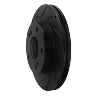 R1 Concepts R1 96-98 Nissan 240SX Front Left Drilled & Slotted Black Brake Rotor
