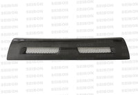 Seibon 08-12 Mitsubishi Lancer Evo X Shaved Emblem Carbon Fiber Front Grill does not fit MR model