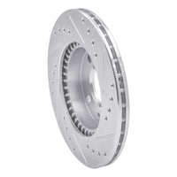 R1 Concepts R1 95-00 Nissan Lucino (Mexico) Front Left Drilled & Slotted Silver Brake Rotor