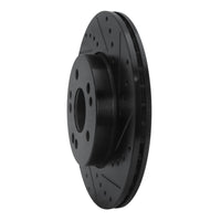 R1 Concepts R1 90-95 Mercedes-Benz 300CE Front Right Drilled & Slotted Black Brake Rotor