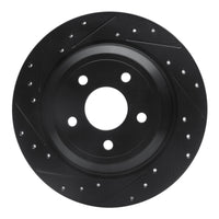 R1 Concepts R1 16-25 Ford Escape Rear Left Drilled & Slotted Black Brake Rotor