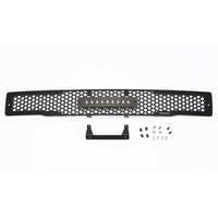 Putco 15-17 Ford F-150 - SS Black Punch Design w/ 10in Luminix Light bar Bumper Grille Inserts