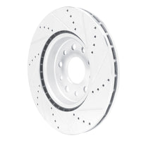 R1 Concepts R1 22-25 Jeep Grand Cherokee Front Left Drilled & Slotted Silver Brake Rotor