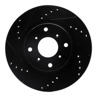 R1 Concepts R1 87-90 Acura Legend Front Left Drilled & Slotted Black Brake Rotor