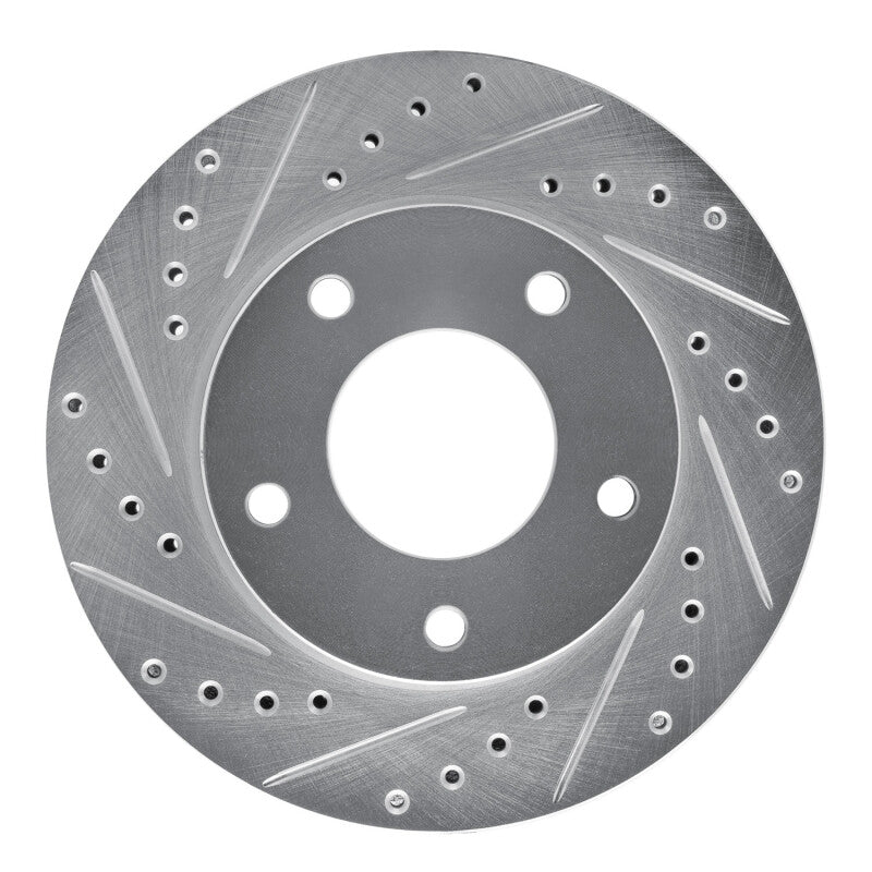 R1 Concepts R1 69-78 Cadillac Eldorado Rear Left Front Left Drilled & Slotted Silver Brake Rotor