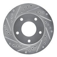 R1 Concepts R1 69-78 Cadillac Eldorado Rear Left Front Left Drilled & Slotted Silver Brake Rotor