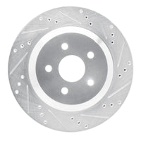 R1 Concepts R1 04-07 Ford Freestar Rear Right Drilled & Slotted Silver Brake Rotor