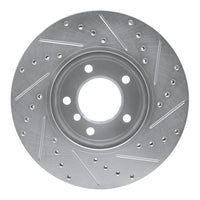 R1 Concepts R1 06-13 BMW 128I Front Left Drilled & Slotted Silver Brake Rotor