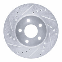 R1 Concepts R1 00-05 Chrysler Neon Front Left Drilled & Slotted Silver Brake Rotor