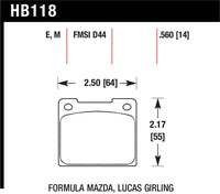 Hawk Performance Hawk 1978 Volvo 242 Black Race Front Brake Pads