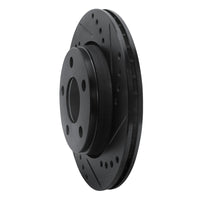 R1 Concepts R1 85-91 Audi 200 Quattro Rear Right Drilled & Slotted Black Brake Rotor