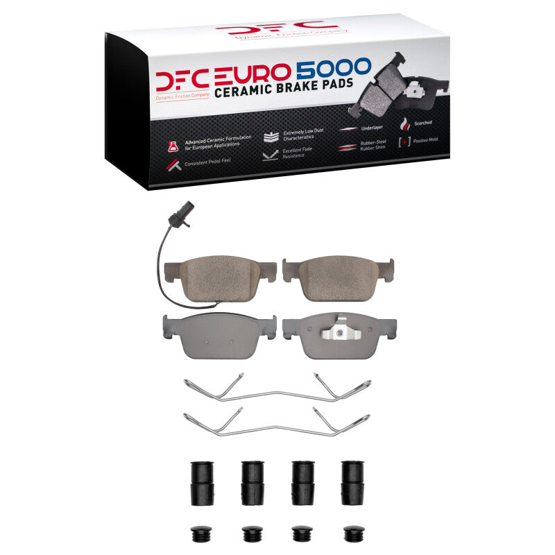 DFC 16-25 Audi A4 (Mexico) Front Euro 5000 Ceramic Brake Pads and Hardware Kit