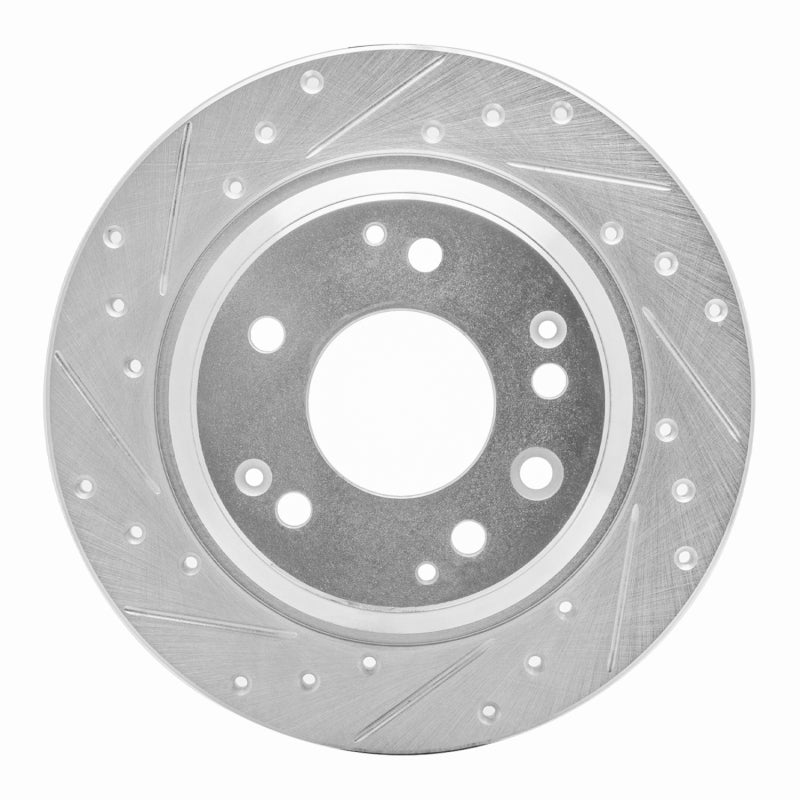 R1 Concepts R1 99-01 Acura RL Rear Left Drilled & Slotted Silver Brake Rotor