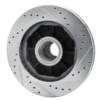 R1 Concepts R1 92-02 Chevrolet Suburban 2500 Front Left Drilled & Slotted Silver Brake Rotor