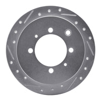 R1 Concepts R1 91-93 Hyundai SONATA Rear Left Drilled & Slotted Silver Brake Rotor