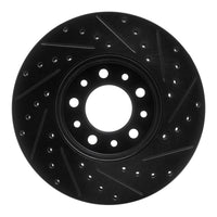 R1 Concepts R1 99-03 Ford Windstar Front Left Drilled & Slotted Black Brake Rotor