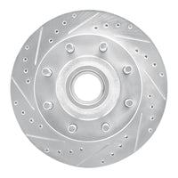 R1 Concepts R1 95-04 Ford E-250 Econoline Front Left Drilled & Slotted Silver Brake Rotor