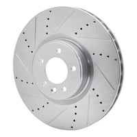 R1 Concepts R1 10-17 Land Rover Range Rover Front Left Drilled & Slotted Silver Brake Rotor