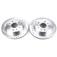 PowerStop Power Stop 86-91 Mazda RX-7 Rear Evolution Drilled & Slotted Rotors - Pair