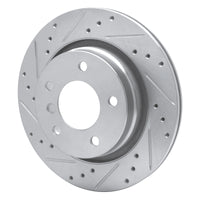 R1 Concepts R1 99-06 BMW 325CI (USA/Canada) Rear Left Drilled & Slotted Silver Brake Rotor