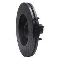 R1 Concepts R1 04-06 Ford E-150 Front Right Drilled & Slotted Black Brake Rotor