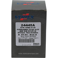 Vertex Pistons Vertex Piston 01-24 KTM 125 SX 125cc Cast Race Evolution Piston Kit