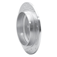 R1 Concepts R1 98-00 Volvo V70 Rear Right Drilled & Slotted Silver Brake Rotor