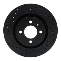 R1 Concepts R1 90-93 Volkswagen CORRADO Front Left Drilled & Slotted Black Brake Rotor