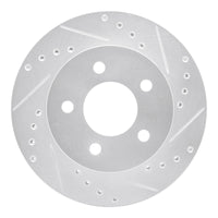 R1 Concepts R1 91-94 Ford Crown Victoria Front Right Drilled & Slotted Silver Brake Rotor