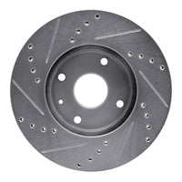 R1 Concepts R1 04-10 Chevrolet Epica (Mexico) Front Right Drilled & Slotted Silver Brake Rotor