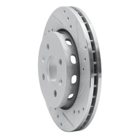R1 Concepts R1 01-03 Kia SPECTRA Front Right Drilled & Slotted Silver Brake Rotor