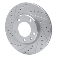 R1 Concepts R1 88-91 BMW M3 Front Left Drilled & Slotted Silver Brake Rotor