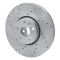 R1 Concepts R1 10-16 Volvo XC60 Front Left Drilled & Slotted Silver Brake Rotor