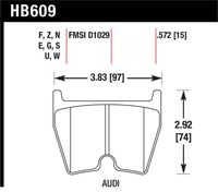 Hawk Performance Hawk 08-11 Audi R8/07-08 RS4/03-04 RS6 / 02-03 VW Phaeton DTC-60 Front Race Brake Pads