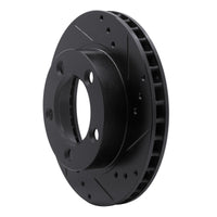 R1 Concepts R1 76-93 Ford F-150 4WD Front Right Drilled & Slotted Black Brake Rotor
