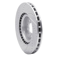 R1 Concepts R1 04-07 Volvo V70 Front Right Drilled & Slotted Silver Brake Rotor