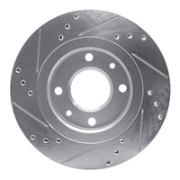 R1 Concepts R1 89-91 Peugeot 405 Front Right Drilled & Slotted Silver Brake Rotor